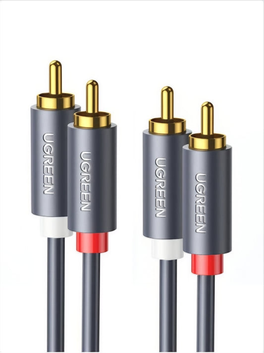 Kabel Audio UGREEN AV104, 2 x RCA - 2 x RCA, 3m, Czarny