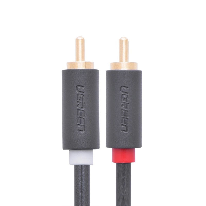 Kabel Audio UGREEN AV104, 2 x RCA - 2 x RCA, 2m, Czarny