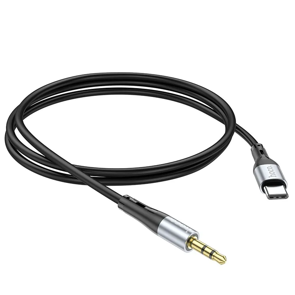 Kabel Audio USB-C - 3,5 mm HOCO UPA22, 1 m, Czarny