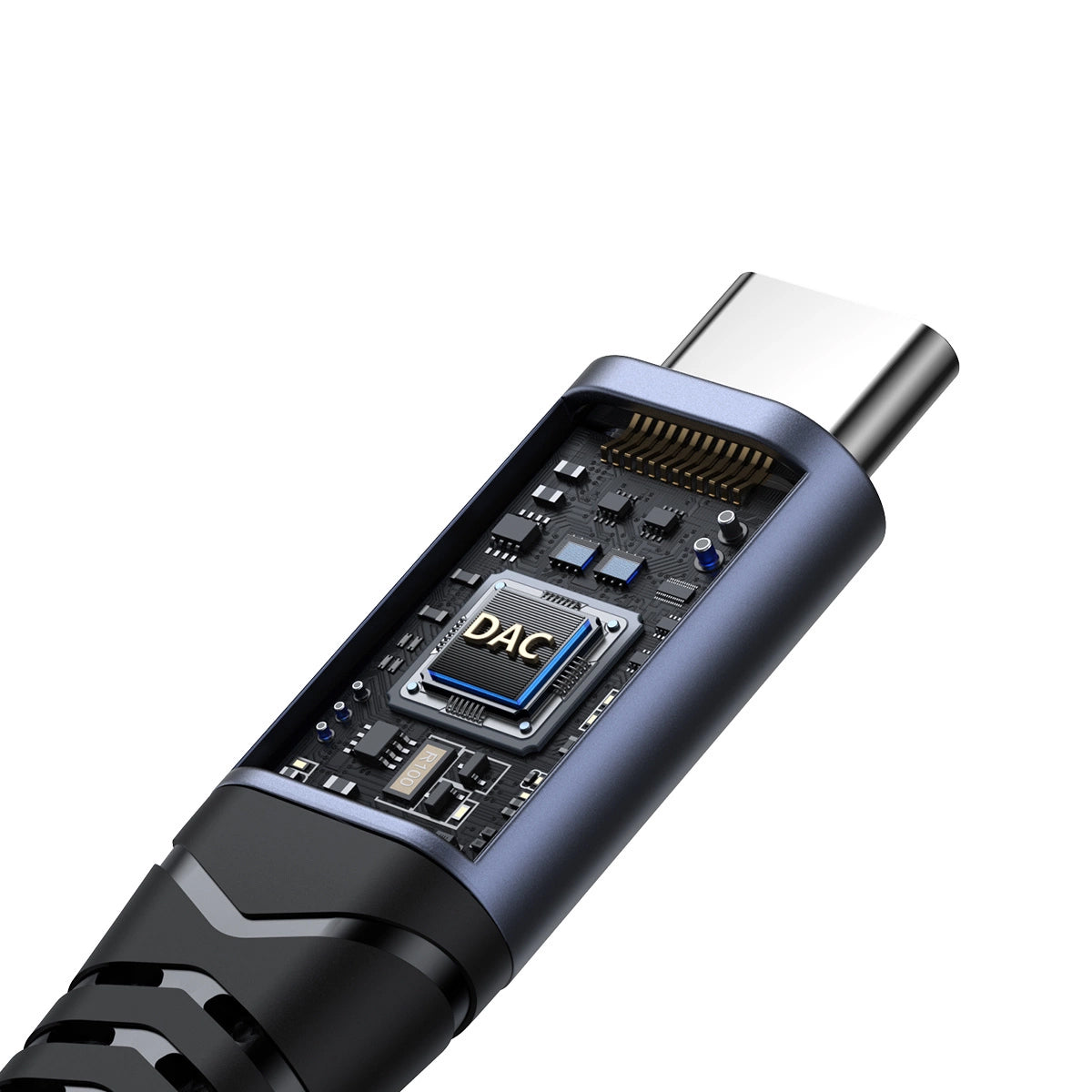Kabel Audio USB-C - 3,5 mm / USB-C Joyroom SY-C02, 0,14 m, Czarny