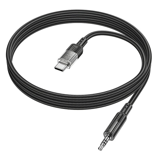 Kabel Audio USB-C - 3.5mm HOCO UPA27, 1.2m, Czarny