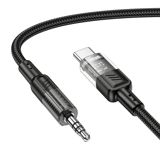 Kabel Audio USB-C - 3.5mm HOCO UPA27, 1.2m, Czarny