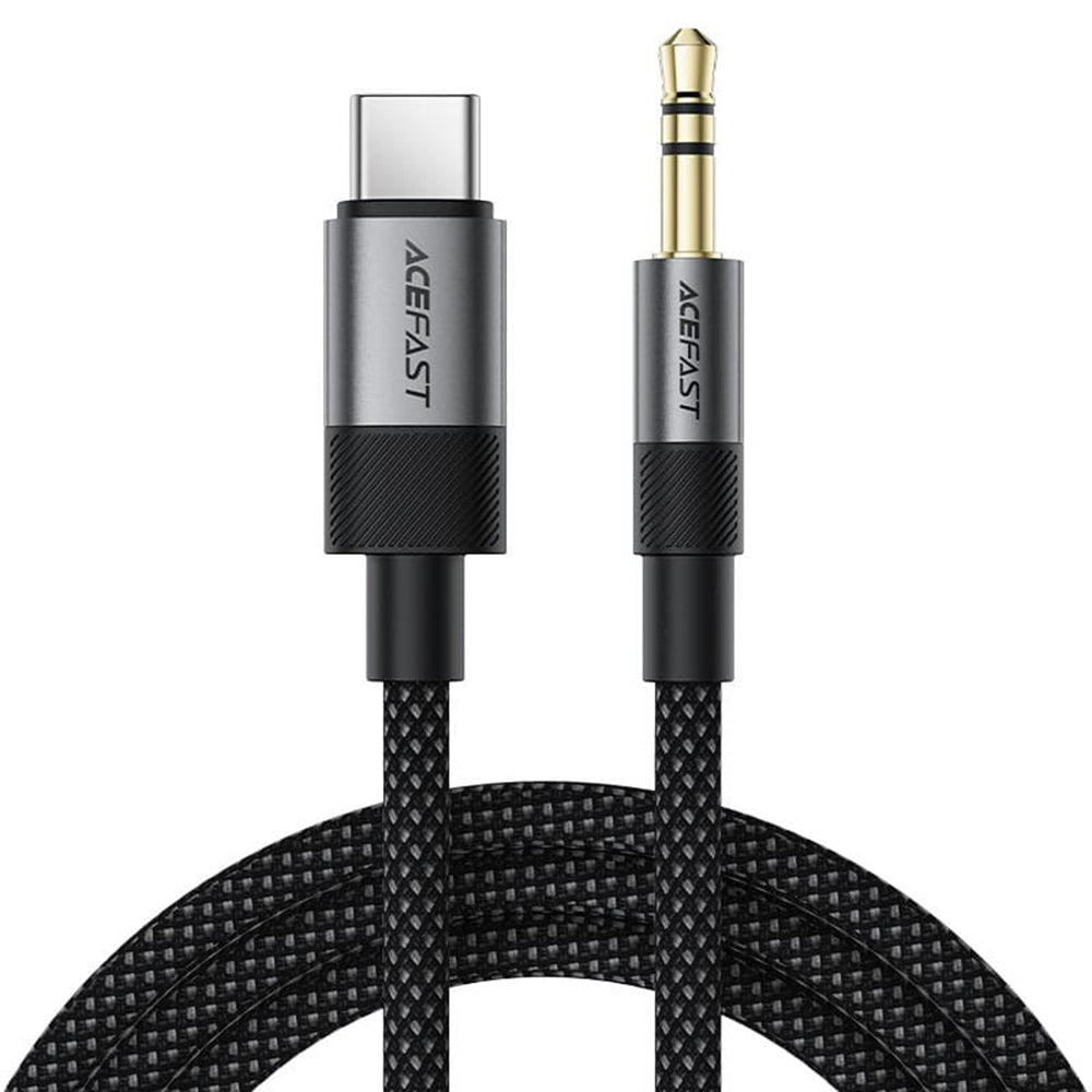 Kabel Audio USB-C - 3.5mm Acefast J11, 1m, Czarny