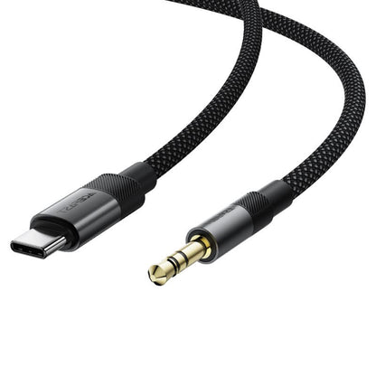 Kabel Audio USB-C - 3.5mm Acefast J11, 1m, Czarny