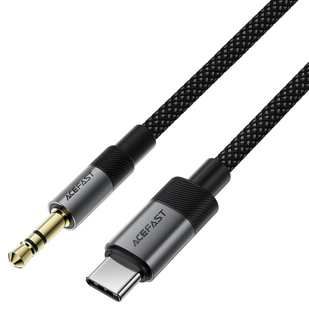 Kabel Audio USB-C - 3.5mm Acefast J11, 1m, Czarny