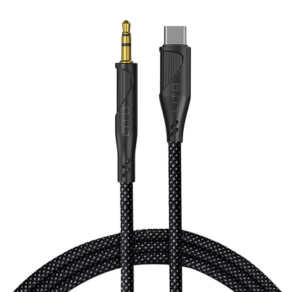 Kabel Audio USB-C - 3.5mm Lito LA02, 1m, Czarny