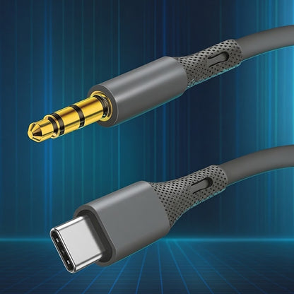 Kabel Audio USB-C - 3.5mm Techsuit AC4 SoundFlex, 1m, Szary