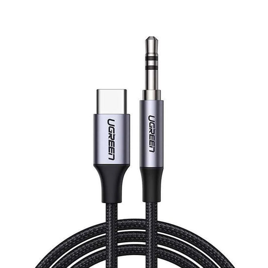 Kabel audio USB-C - 3,5 mm UGREEN CM450 (20192), 1m, szary