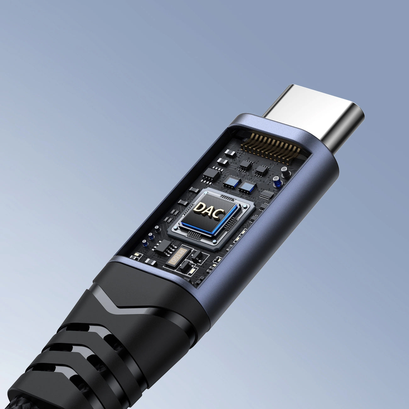 Kabel Audio USB-C - 3,5 mm / USB-C Joyroom SY-C02, 0,14 m, Czarny