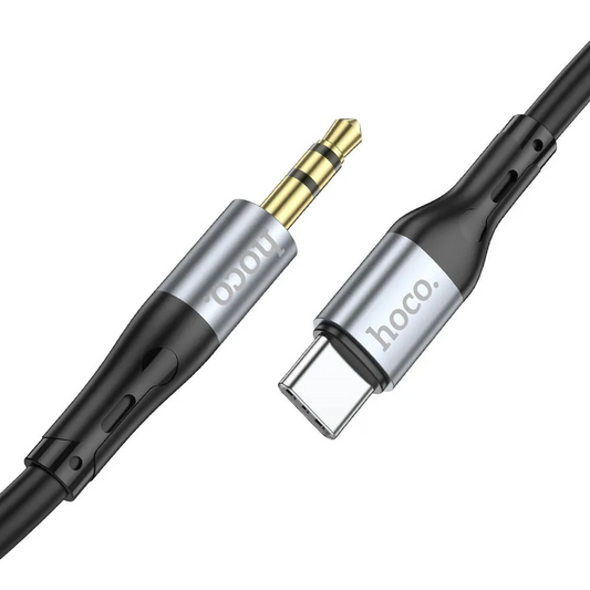 Kabel Audio USB-C - 3,5 mm HOCO UPA22, 1 m, Czarny