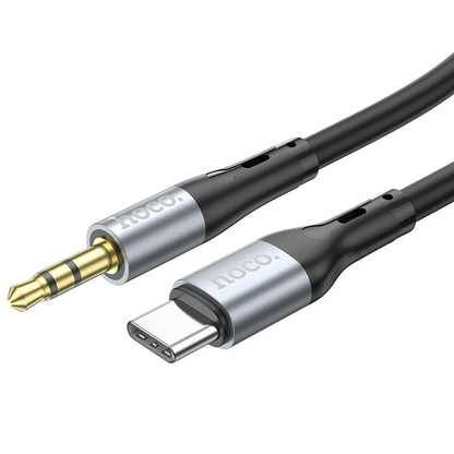 Kabel Audio USB-C - 3,5 mm HOCO UPA22, 1 m, Czarny