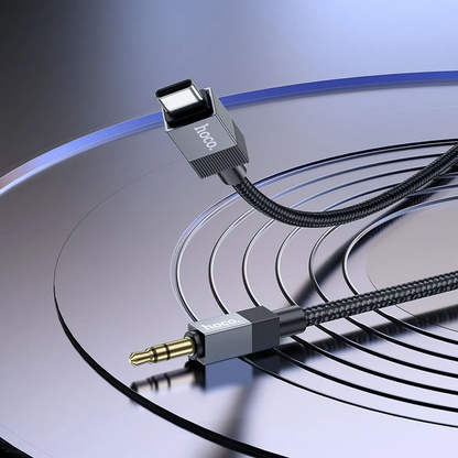 Kabel Audio USB-C - 3.5mm HOCO UPA32B, 1m, Czarny