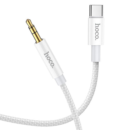 Kabel Audio USB-C - 3,5 mm HOCO UPA19, 1m, Srebrny