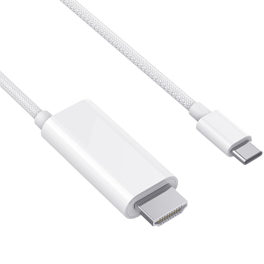 Kabel audio-wideo USB-C - HDMI WiWu Wi-PS001, 1,8 m, biały