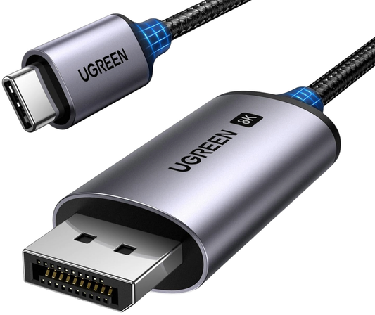 Kabel audio i wideo USB-C - DisplayPort UGREEN CM556 (25157), 1m, szary