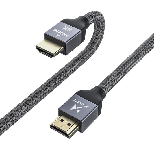 Kabel wideo WZK Ultraboost, HDMI - HDMI, 8K, 1m, szary WHDMI-10 WHDMI-10