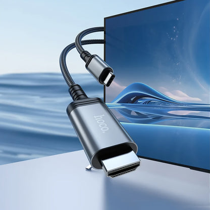 Kabel Audio i Video USB-C - HDMI HOCO UA43, 1,8m, Szary