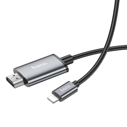 Kabel Audio i Video Lightning - HDMI HOCO UA27, 2m, Szary