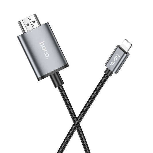 Kabel Audio i Video Lightning - HDMI HOCO UA27, 2m, Szary