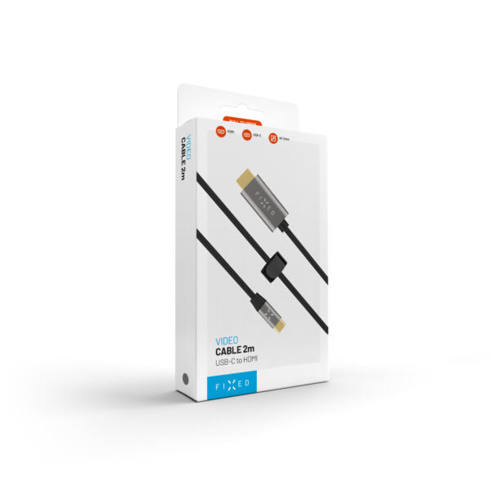 Kabel Audio i Video USB-C - HDMI Fixed, 2m, Szary