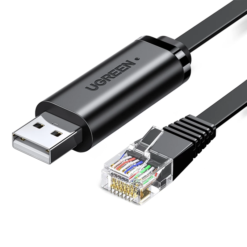 UGREEN CM204 USB Console Cable, RJ45, 3m, Black, Resealed