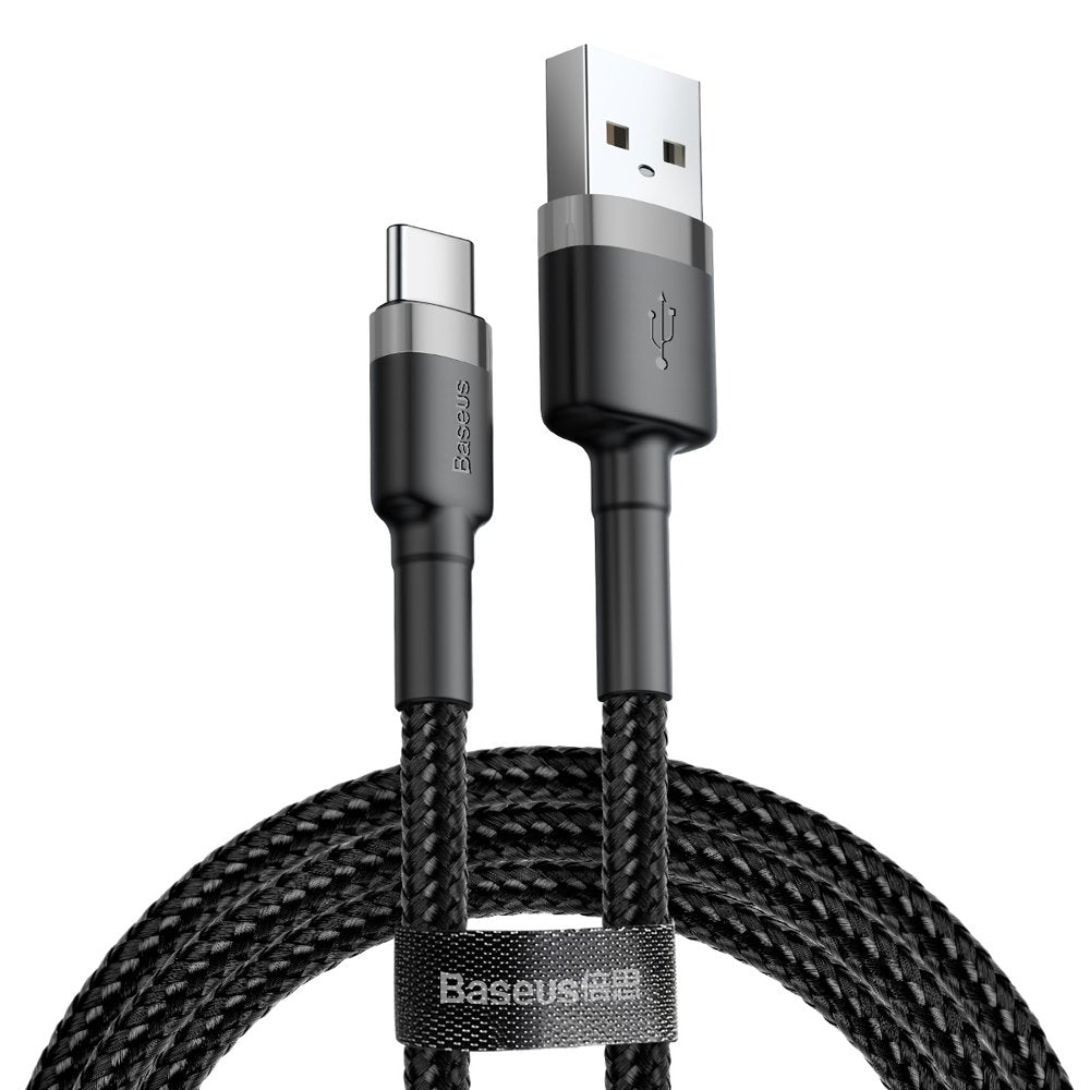 Kabel do ładowania i transmisji danych z USB-A na USB-C Baseus Cafule, 18 W, 3 m, szary CATKLF-UG1 CATKLF-UG1 