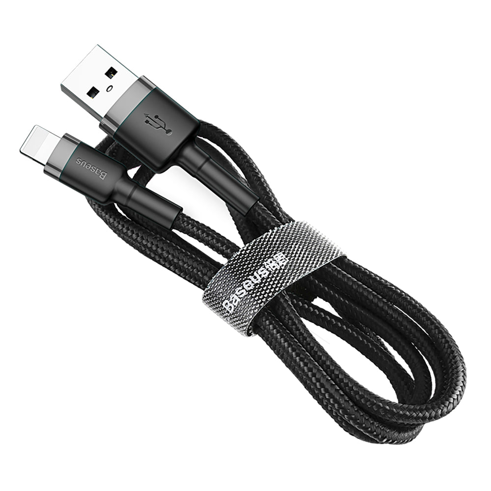 Kabel do ładowania i transmisji danych USB-A - Lightning Baseus Cafule, 18W, 1m, szary CALKLF-BG1