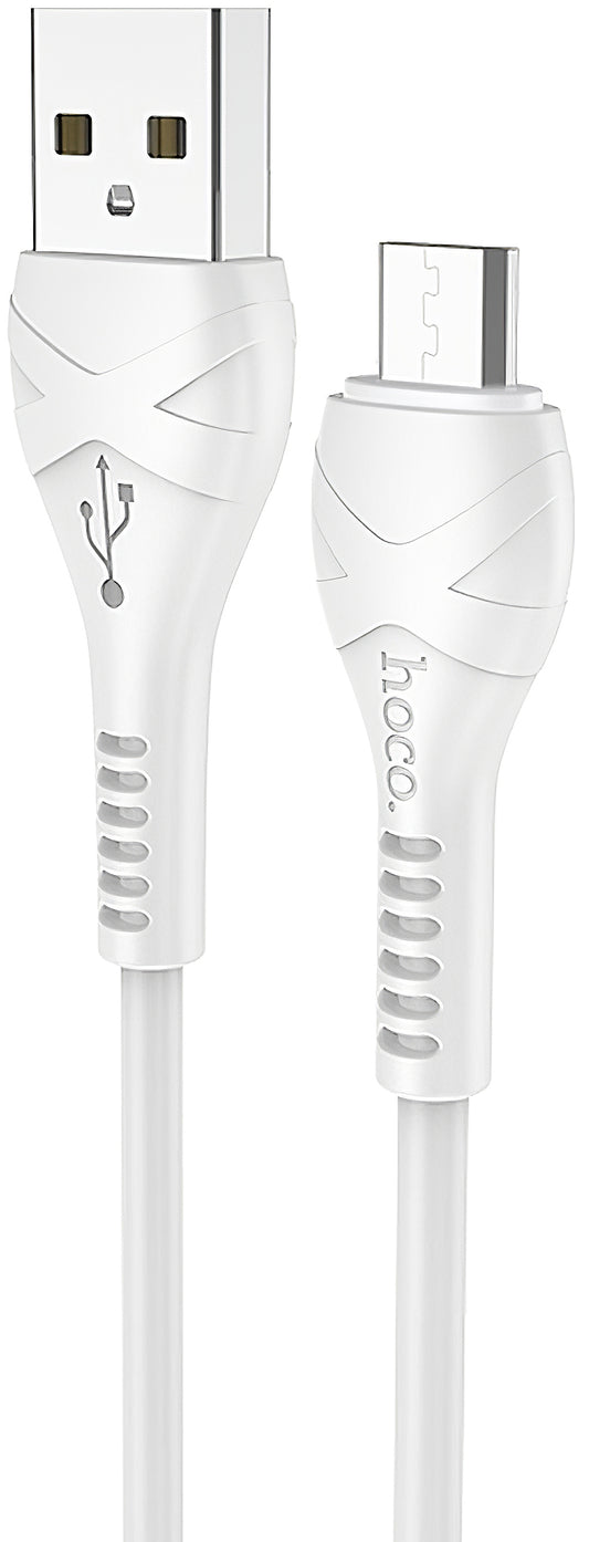 Kabel do danych i ładowania USB-A - microUSB HOCO X37, 18W, 1m, Biały