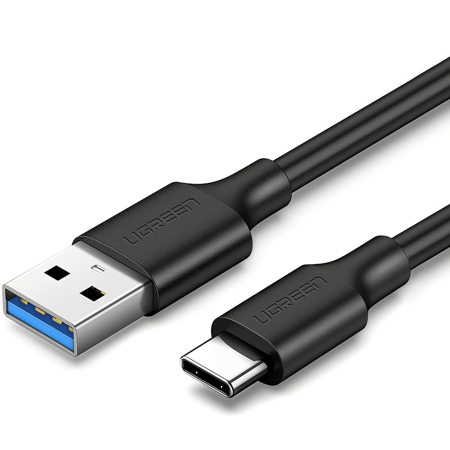 Kabel do danych i ładowania USB-A - USB-C UGREEN US184, 60W, 2m, Czarny
