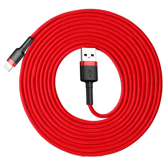Kabel do danych i ładowania USB-A - Lightning Baseus Cafule, 18W, 3m, Czerwony CALKLF-R09