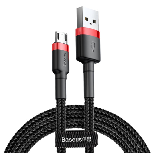 Kabel do transmisji danych i ładowania USB-A - microUSB Baseus Cafule, 18 W, 1 m, czerwony CAMKLF-B91