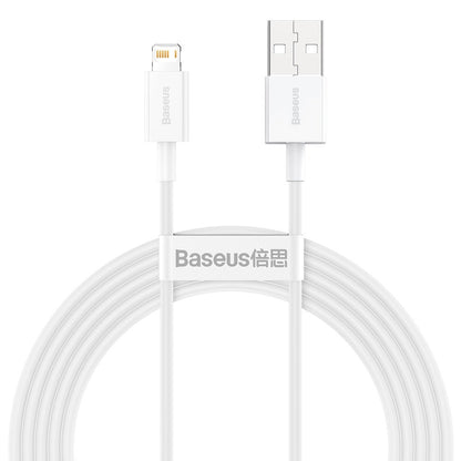 Kabel do ładowania i transmisji danych USB-A - Lightning Baseus Superior Series, 20W, 2m, biały CALYS-C02