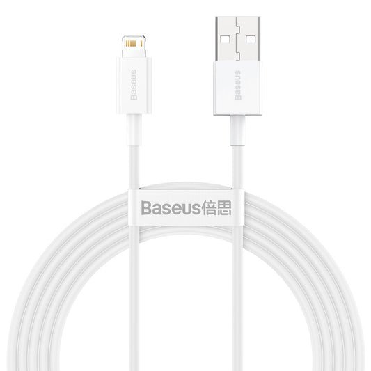 Kabel do ładowania i transmisji danych USB-A - Lightning Baseus Superior Series, 20W, 2m, biały CALYS-C02