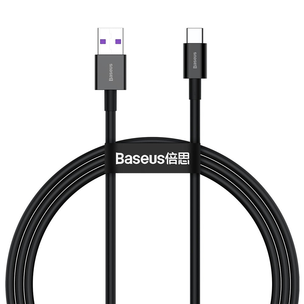 Kabel USB-A do USB-C Baseus Superior do transmisji danych i ładowania, 66 W, 2 m, czarny CATYS-A01