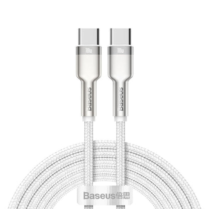 Kabel USB-C do ładowania i transmisji danych - USB-C Baseus Cafule, 100 W, 2 m, biały CATJK-D02 