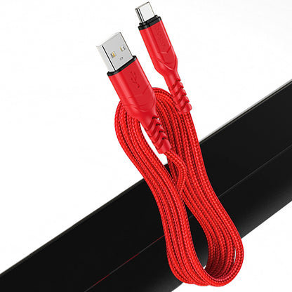 Kabel do danych i ładowania USB-A - USB-C HOCO X59 Victory, 18W, 1m, Czerwony