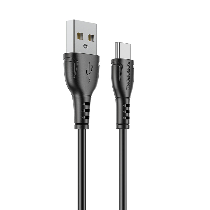 Kabel do ładowania i transmisji danych USB-A - USB-C Borofone BX51 Triumph MP BX51, 18W, 1m, czarny