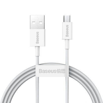 Kabel do danych i ładowania USB-A - microUSB Baseus Superior Series, 18W, 2m, Biały CAMYS-A02