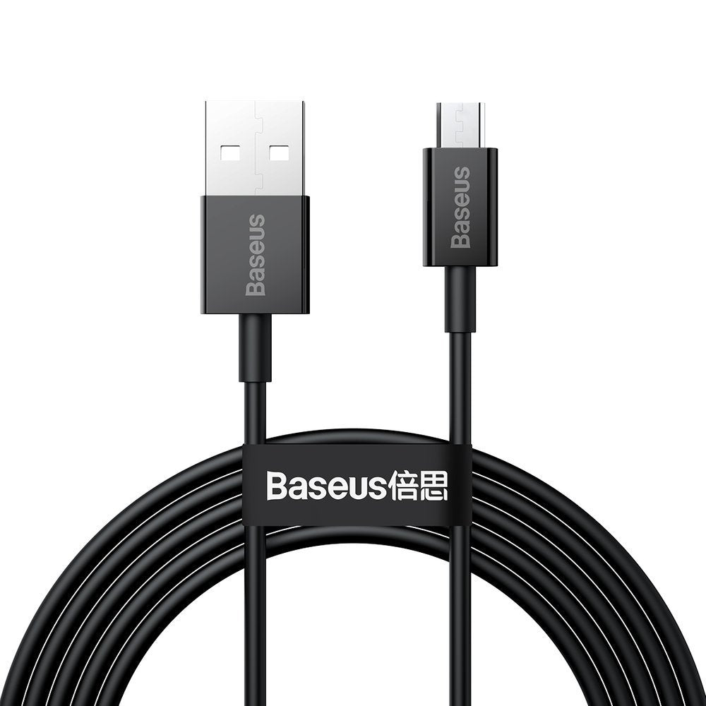 Kabel do ładowania i transmisji danych USB-A - microUSB Baseus Superior Series, 18 W, 1 m, czarny CAMYS-01