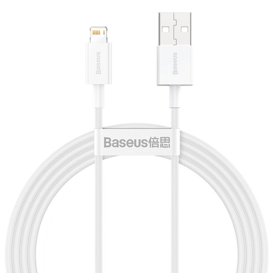 Kabel do ładowania i transmisji danych USB-A - Lightning Baseus Superior Series, 20 W, 1,5 m, biały CALYS-B02