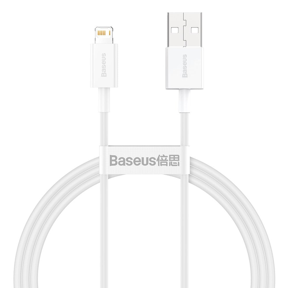 Kabel do ładowania i transmisji danych USB-A - Lightning Baseus Superior Series, 20W, 1m, biały CALYS-A02