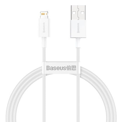 Kabel do ładowania i transmisji danych USB-A - Lightning Baseus Superior Series, 20W, 1m, biały CALYS-A02