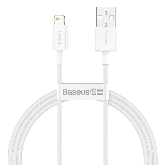 Kabel do ładowania i transmisji danych USB-A - Lightning Baseus Superior Series, 20W, 1m, biały CALYS-A02