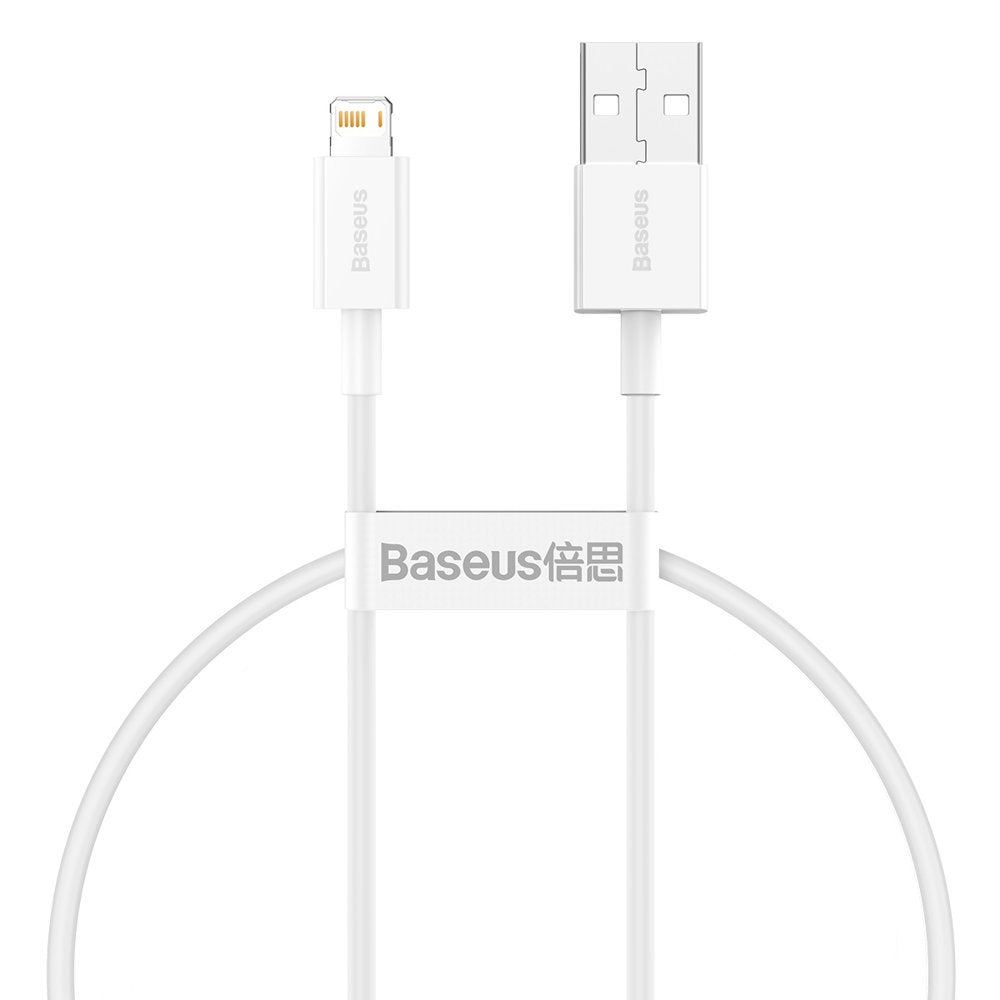 Kabel do ładowania i transmisji danych USB-A - Lightning Baseus Superior Series, 20 W, 0,25 m, biały CALYS-02