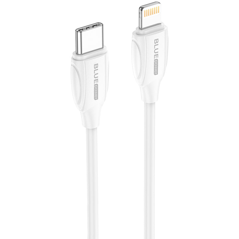 Kabel USB-C - Lightning do ładowania i transmisji danych BLUE Power B2BX19, 18 W, 2 m, biały