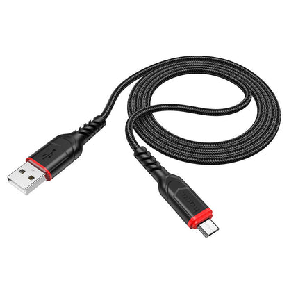 Kabel do ładowania i transmisji danych HOCO X59 Victory USB-A - microUSB, 18 W, 1 m, czarny