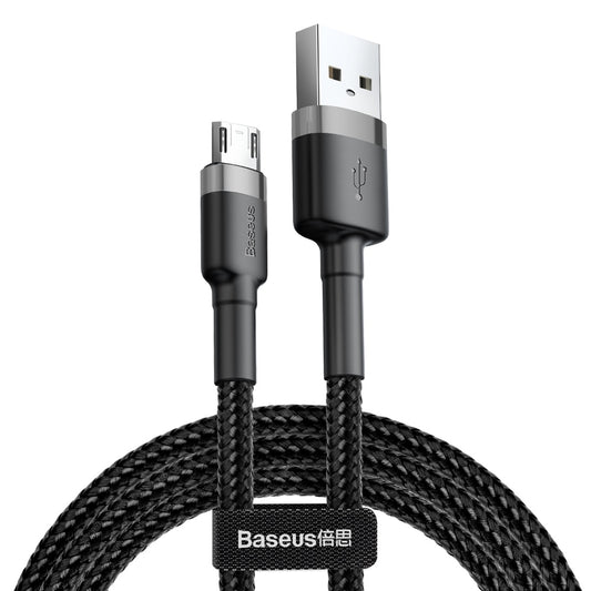 Kabel do transmisji danych i ładowania USB-A - microUSB Baseus Cafule, 18 W, 1 m, szary CAMKLF-BG1