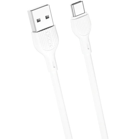 Kabel do danych i ładowania USB-A - USB-C XO Design NB200, 10W, 1m, Biały