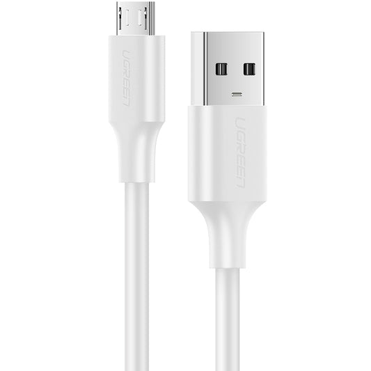 Kabel do przesyłu danych i ładowania USB-A - microUSB UGREEN US289, 18W, 1,5m, biały