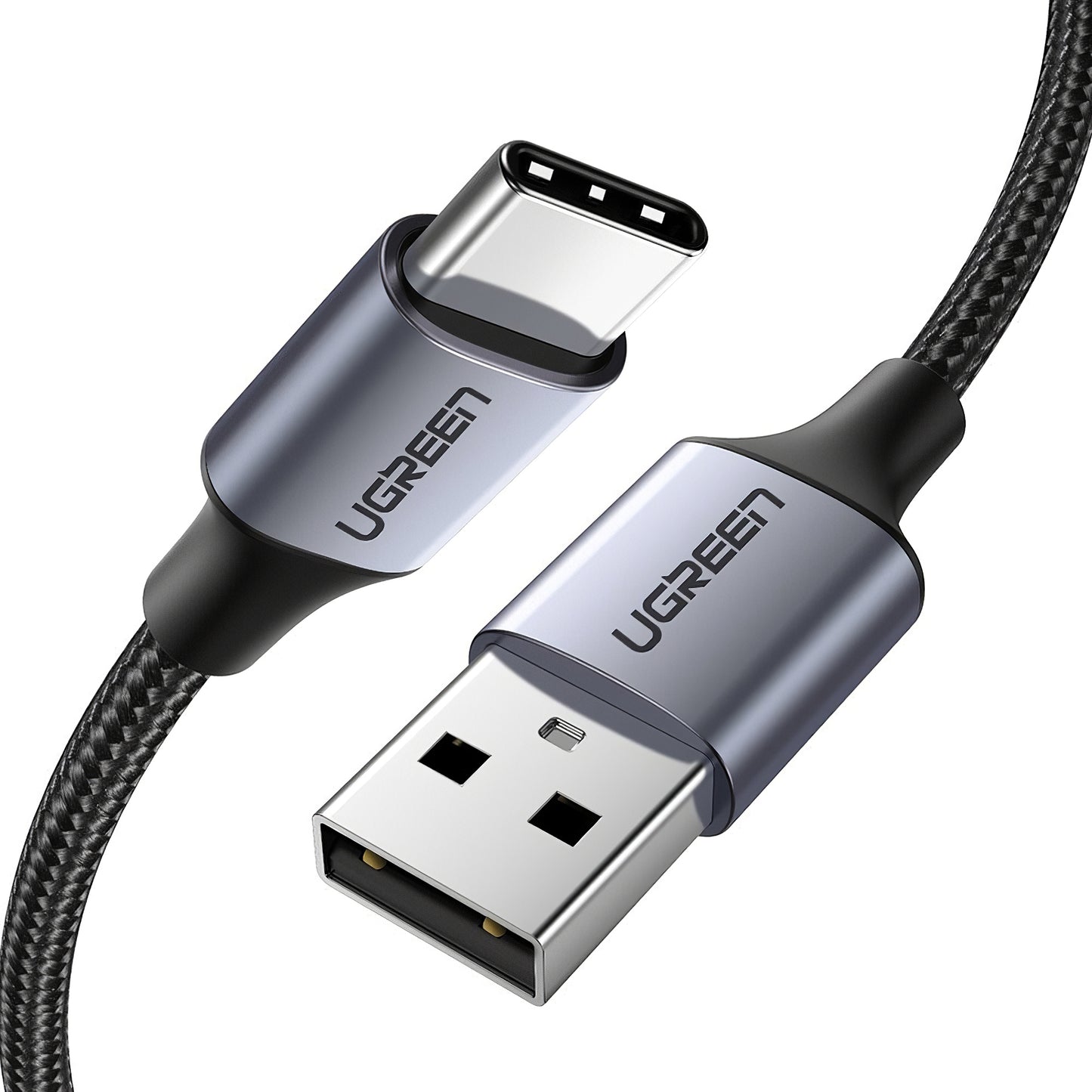 USB-A to USB-C Data and Charging Cable UGREEN US288, 18W, 1.5m, Black